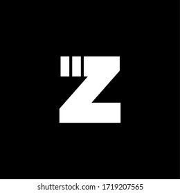 Modernes Vectorlogo, Fading Lines Letter Z. Z-Line-Letter-Design-Vektor