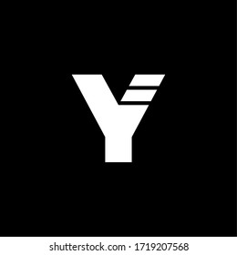 Modern Vector Logo Fading Lines Letter Y. Y Line Letter Design Vector