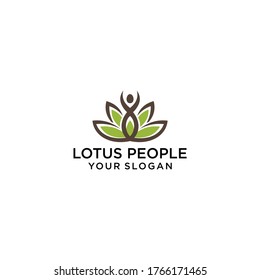 Modern vector logo Fitness room, yoga center, spa facilities, lotus flowers, fashion and beauty.