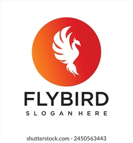 Vector moderno Logo Ilustración pájaro Gradiente