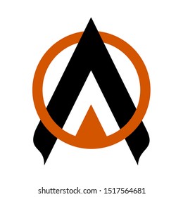 modern vector logo letter A