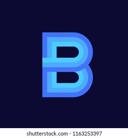 Modern Vector Logo Letter B. B Letter Design Vector