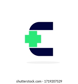 Modern Vector Logo Letter C. C Medical Doctor Letter Design Vector