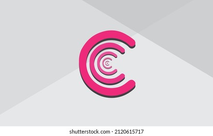 Modern Vector Logo Letter C. C Purple Scale Letter Design Vector. Geometric Vector Logo Letter C. C Letter Design Vector.