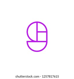 Modern Vector Logo Letter G. G Pink Line Letter Design Vector