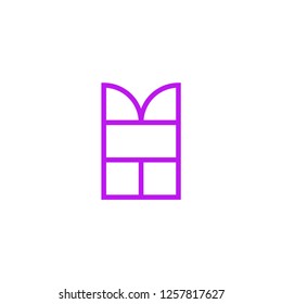 Modern Vector Logo Letter H. H Pink Line Letter Design Vector