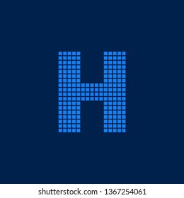 Modern Vector Logo Letter H. H Letter Design Vector Blocks Cubes