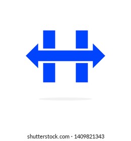Modern Vector Logo Letter H With Arrow. H Letter Design Vector Arrow