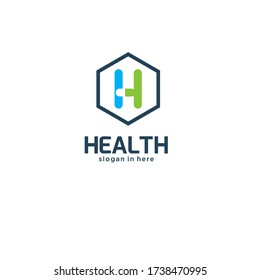 Letra H del logotipo vectorial moderno. H Vector de diseño de letras para médicos