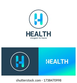 Letra H del logotipo vectorial moderno. H Vector de diseño de letras para médicos