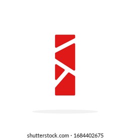 Letra moderna I con logotipo vector. Vector de diseño de letra I