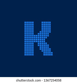 Modern Vector Logo Letter K. K Letter Design Vector Blocks Cubes