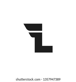 Modern Vector Logo Letter L. L Letter Design Vector Double Wing