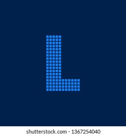Modern Vector Logo Letter L. L Letter Design Vector Blocks Cubes