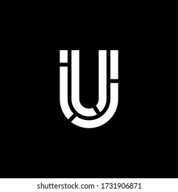 Modern Vector Logo Letter Lines U. U Line Letter Design Vector