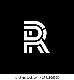Líneas R del logotipo del vector moderno Vector de diseño de letras de línea R