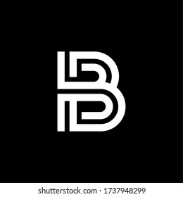 Moderne Vector Logo Buchstaben Linien B. B Line Letter Design Vector