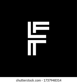 Letra moderna con logotipo vectorial Líneas F. Vector de diseño de letras de línea F