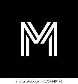 Modern Vector Logo Letter Lines M Line Letter Design Vector