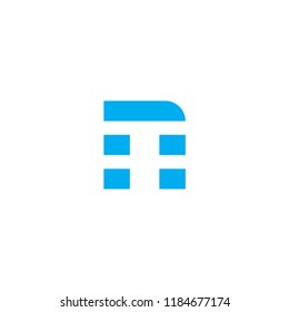 Modern Vector Logo Letter N. N Letter Design Vector Stripes With Rounded Corners