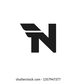 Modern Vector Logo Letter N. N Letter Design Vector Double Wing