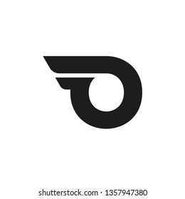 Modern Vector Logo Letter O. O Letter Design Vector Double Wing