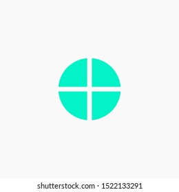 Modern Vector Logo Letter O. O Green Blue Lowercase Blocks Cube Letter Design Vector