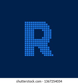 Modern Vector Logo Letter R. R Letter Design Vector Blocks Cubes