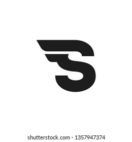 Modern Vector Logo Letter S. S Letter Design Vector Double Wing