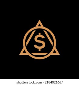 Modern Vector Logo Letter S. S Letter Design Vector Abstract Initial Letter S Star Logo Gold.