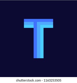 Modern Vector Logo Letter T. T Letter Design Vector