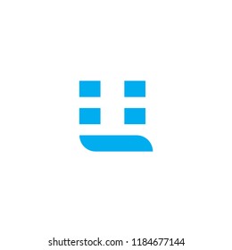 Modern Vector Logo Letter U. U Letter Design Vector Stripes With Rounded Corners