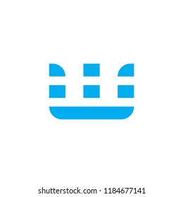 Modern Vector Logo Letter W. W Letter Design Vector Stripes With Rounded Corners