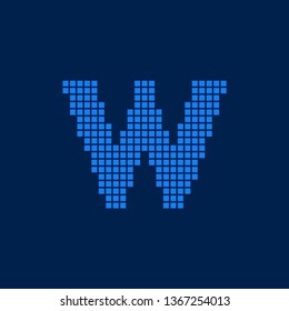Modern Vector Logo Letter W. W Letter Design Vector Blocks Cubes