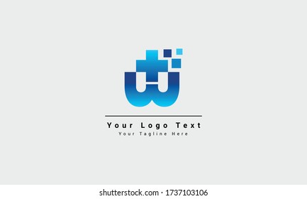 Carta W. W. Letra con logotipo vectorial moderno Letra W. Letra inicial modelo vectorial de logotipo cruzado médico. W Vector de diseño de letras para médicos. esto es cruz o más para el logotipo de mantenimiento de símbolos