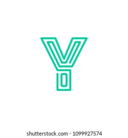 Modern Vector Logo Of The Letter Y One Line