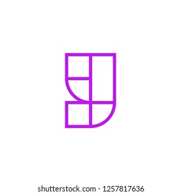Modern Vector Logo Letter Y. Y Pink Line Letter Design Vector