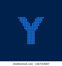 Modern Vector Logo Letter Y. Y Letter Design Vector Blocks Cubes