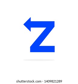 Modern Vector Logo Letter Z With Arrow. Z Letter Design Vector Arrow
