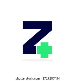 Modern Vector Logo Letter Z. Z Medical Doctor Letter Design Vector