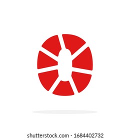 Modern Vector Logo Number 0. Zero Number Design Vector