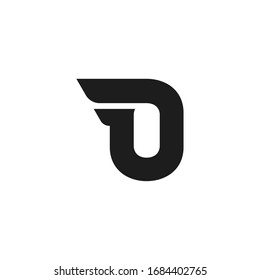 Modern Vector Logo Number 0. Zero Number Design Vector Double Wing