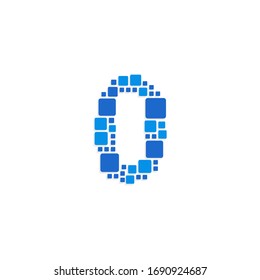 Modern Vector Logo Number 0. 0 Number Design Vector