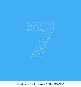 Modern Vector Logo Number 7. 7 Number Design Vector