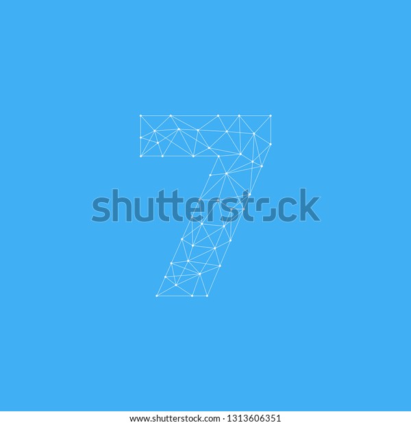Modern Vector Logo Number 7 7 Stock Vector (Royalty Free) 1313606351