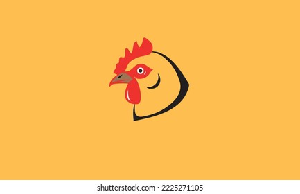 Modern vector logo template or chicken head icon