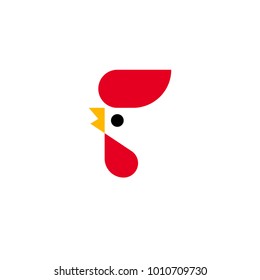 Modern vector logo template or icon of chicken head