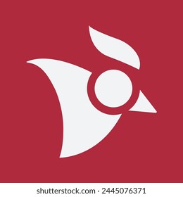 Modern vector logo template or icon of chicken head, rooster and cock.