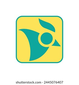 Modern vector logo template or icon of chicken head, rooster and cock.
