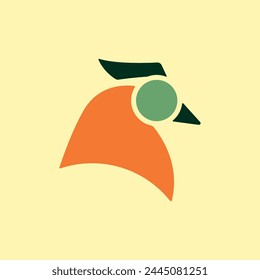 Modern vector logo template or icon of chicken, rooster and cock head.
